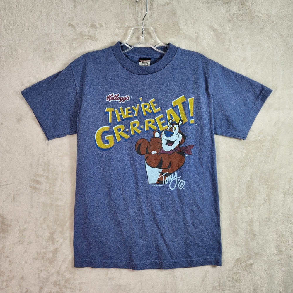 TNT Frosted Flakes Tony the Tiger T-Shirt Mens Small Blue Kellogg's Promo 2006‎